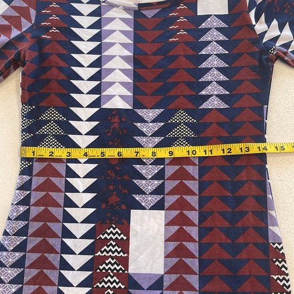 LuLaRoe Simply Comfortable Dress Womens Short Sleeve Midi Multicolor Size XS - Picture 3 of 7